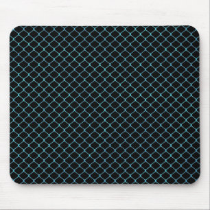 Tapis De Souris Élégant bleu Turquoise  de clôture chaine Motif  