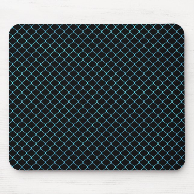 Tapis De Souris Élégant bleu Turquoise  de clôture chaine Motif | (Devant)