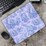 Tapis De Souris Elégant bleu vintage violet toile de jouy<br><div class="desc">Élégant monogramme vintage bleu violet toile de jouy Mouse Pad. Les gravures de toile sont un véritable régal en ce moment, c'est un motif élégant et orné de toile de jouy vintage qui présente une belle scène romantique de la campagne française. Ce style motif est actuellement tendance pour la décoration...</div>