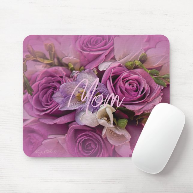 Tapis De Souris Élégant bouquet de roses (Avec souris)