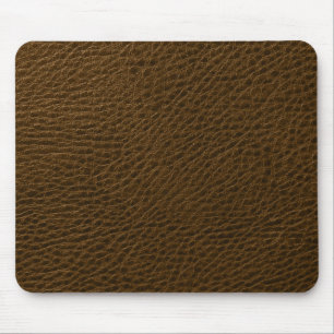 Tapis De Souris Élégant Brown Faux Cuir Vintage