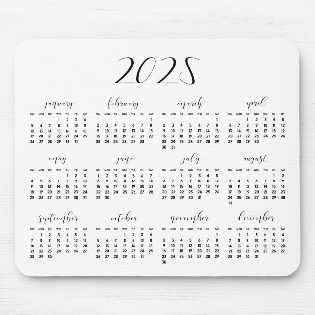 Tapis De Souris Elegant calligraphy 2023 calendar (Devant)