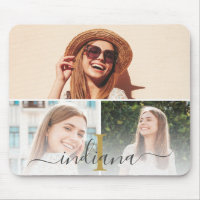 Élégant Collage Photo Monogramme Personnalisé