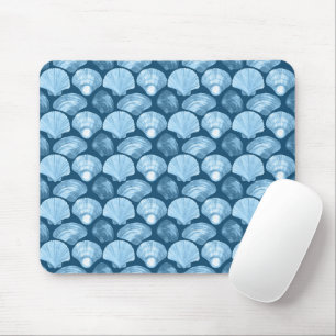 Tapis De Souris Elégant coquillages bleus Mousepad