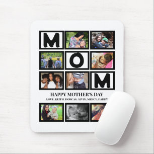 Tapis De Souris Elégant Custom Happy Mothers Day 9 Photo Collage