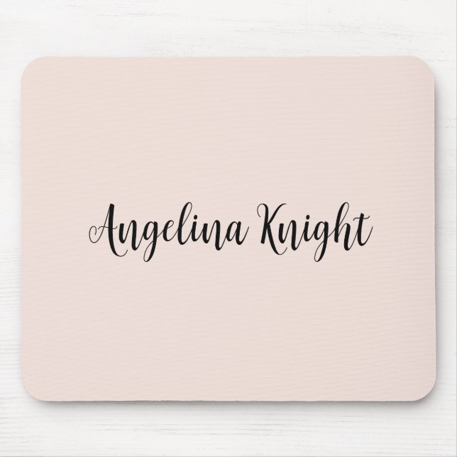 Tapis De Souris Élégant Design Chic Plain écriture Script (Devant)