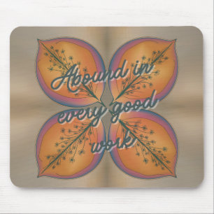 Tapis De Souris Élégant Floral Abstrait 2 Corinthians 9:8