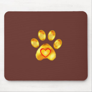 Tapis De Souris Élégant Golden Paw