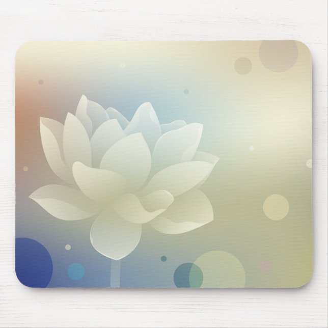 Tapis De Souris Elegant Lotus Flower Mouse Pad  (Devant)