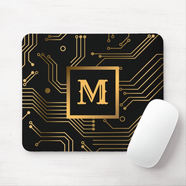 Tapis De Souris Elegant Luxury Professional Monogrammed (Avec souris)