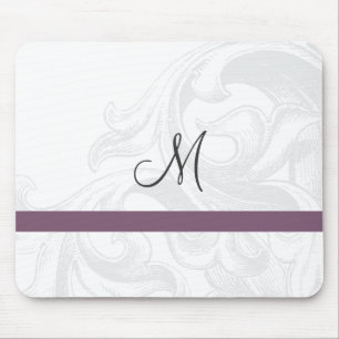Tapis De Souris Élégant Monogramme Monogramme Mousepads