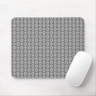 Tapis De Souris Élégant motif floral sans couture noir et blanc fo