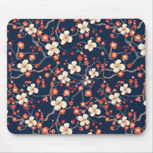 Tapis De Souris Élégant Motif sans couture en fleur de cerisier (1