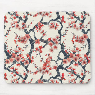 Tapis De Souris Élégant Motif sans couture en fleur de cerisier (1