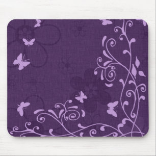 Tapis De Souris Elégant Papillon violet personnalisable
