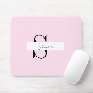 Tapis De Souris Elégant Pastel Rose Personnalisé Mousepad