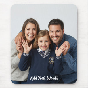 Tapis De Souris Élégant personnalisé avec photo et texte 