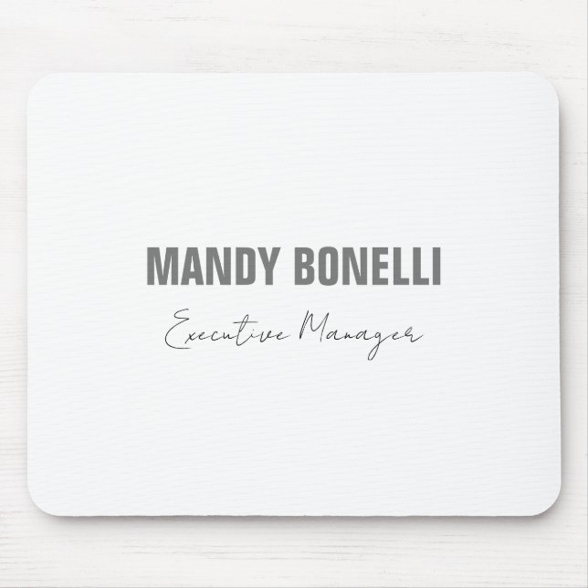 Tapis De Souris Élégant professionnel minimaliste moderne ajouter  (Devant)
