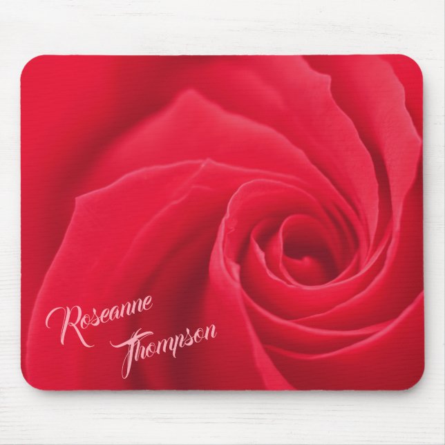 Tapis De Souris Elegant Red Rose Personalized (Devant)