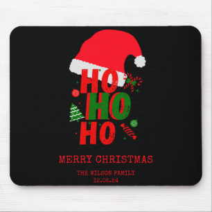 Tapis De Souris Élégant Rouge Vert Blanc Joyeux Noël T Shirt