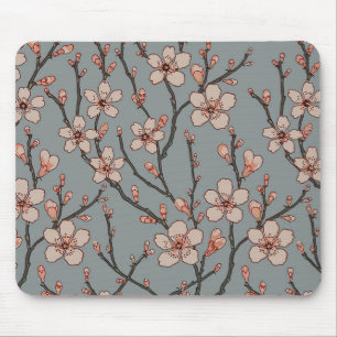 Tapis De Souris Elegant Sweet Pink Flower Blossom Cherry Pattern