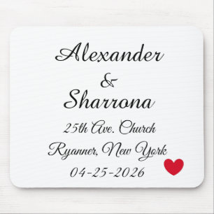 Tapis De Souris Élégant tableau de souris de mariage