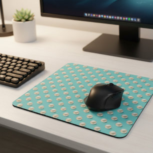 Tapis De Souris Elégant Turquoise et perles