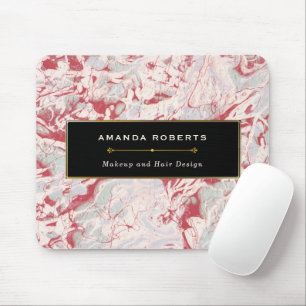 Tapis De Souris Elégante aquarelle rouge et noire