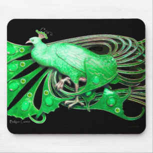 TAPIS DE SOURIS ELÉGANTE BOÎTE EN NOIR VERT EMÉRALLIEN