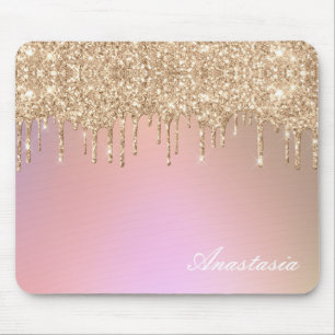Tapis De Souris Élégante calligraphie de Parties scintillant Glam