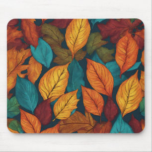 Tapis De Souris Elégante couleur feuilles d'automne automne Motif