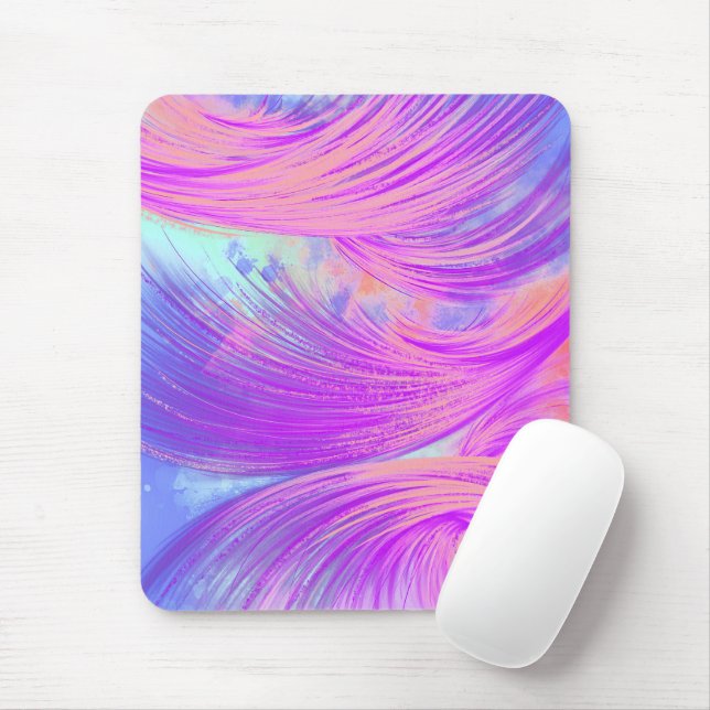 Tapis De Souris Élégante couleur violet Abstraite (Avec souris)