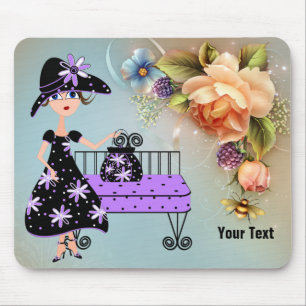 Tapis De Souris Élégante Dame Mousepad