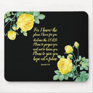 Tapis De Souris Élégante Écriture Florale 29:11 Pad Souris