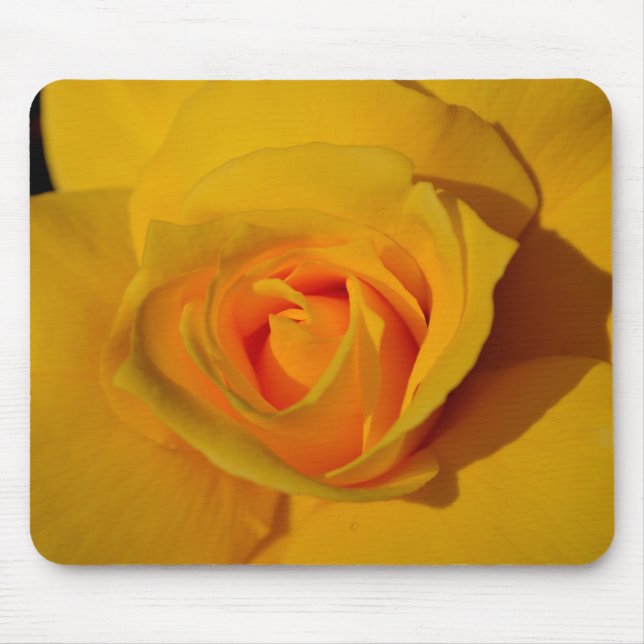 Tapis De Souris Élégante fleur florale Rose jaune (Devant)