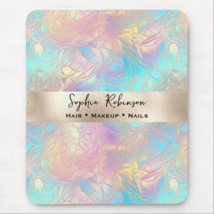 Tapis De Souris Elégante Iridescente et Pearl Foil