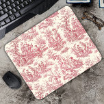 Tapis De Souris Elégante toile rouge vintage de jouy<br><div class="desc">Élégant monogramme vintage rouge toile de jouy Souris. Les gravures de toile sont un véritable régal en ce moment, c'est un motif élégant et orné de toile de jouy vintage qui présente une belle scène romantique de la campagne française. Ce style motif est actuellement tendance pour la décoration de maison,...</div>
