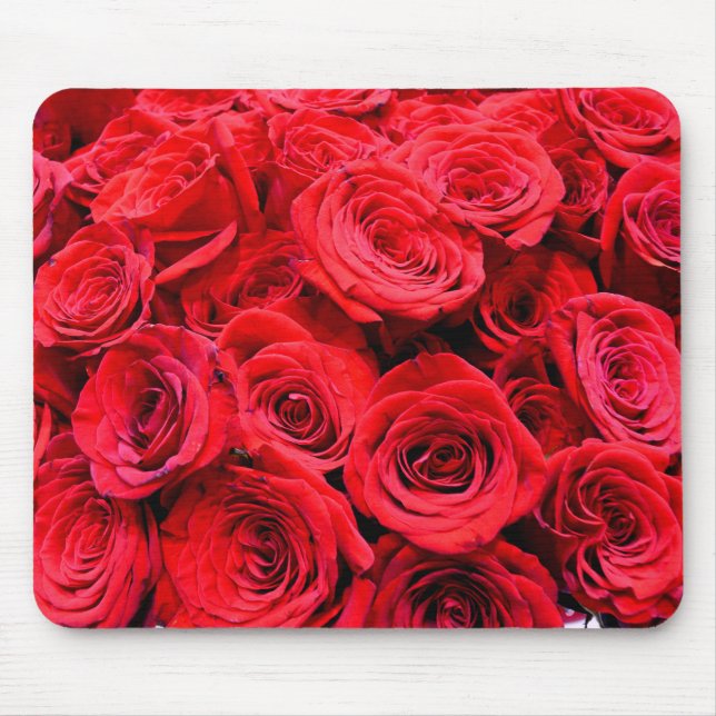 Tapis De Souris Élégantes fleurs rouges à fleurs rouges Roses roug (Devant)