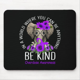 Tapis De Souris Élément de sensibilisation au ruban violet pour un