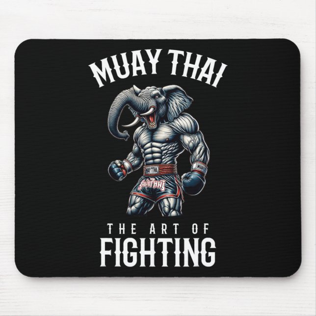 Tapis De Souris Élément Muay Thai - Kickboxing et boxe thaïlandais (Devant)