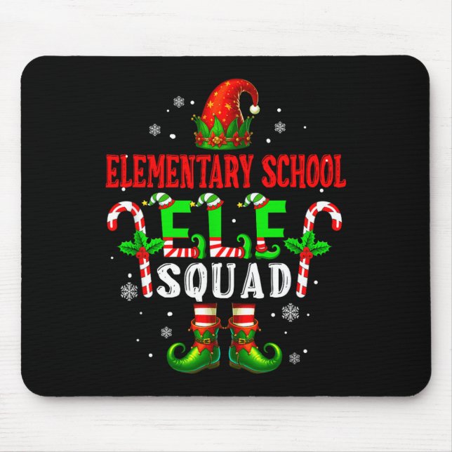 Tapis De Souris Elementary School Elf Squad Xmas Elf Hat Scute Ss  (Devant)
