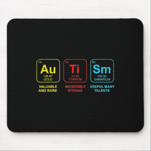 Tapis De Souris Éléments autistes Tableau périodique Sensibilisati