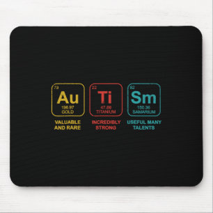 Tapis De Souris Éléments autistes Tableau périodique Sensibilisati
