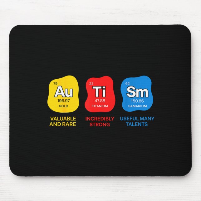 Tapis De Souris Éléments de tableau périodique des sciences de sen (Devant)