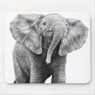 Tapis De Souris Éléphant africain Mousepad de bébé