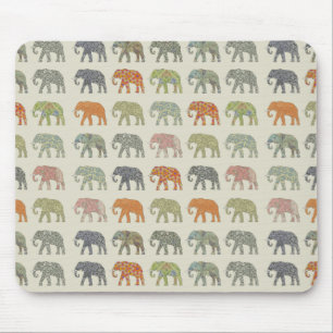 Tapis De Souris Eléphant Coloré Animal Motif contemporain