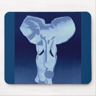 Tapis De Souris Éléphant dans le bleu