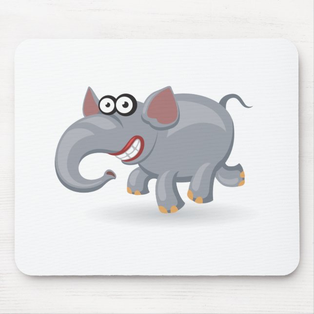 Tapis De Souris Éléphant de bébé de bande dessinée (Devant)