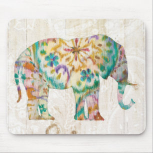 Tapis De Souris Éléphant de Boho Paisley I
