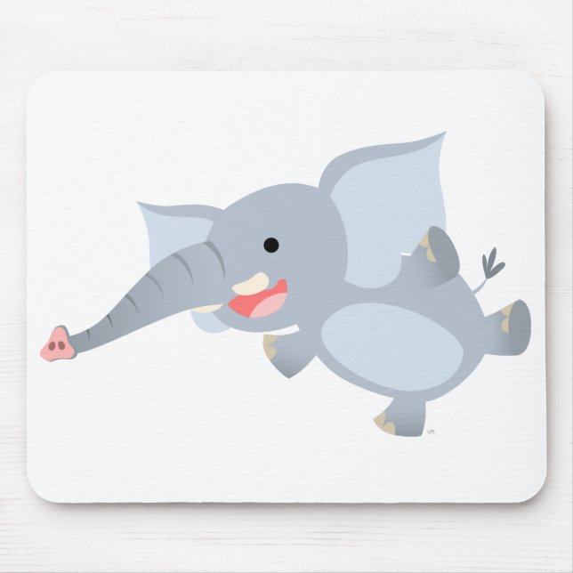 Tapis De Souris Eléphant de dessin animé Mousepad (Devant)